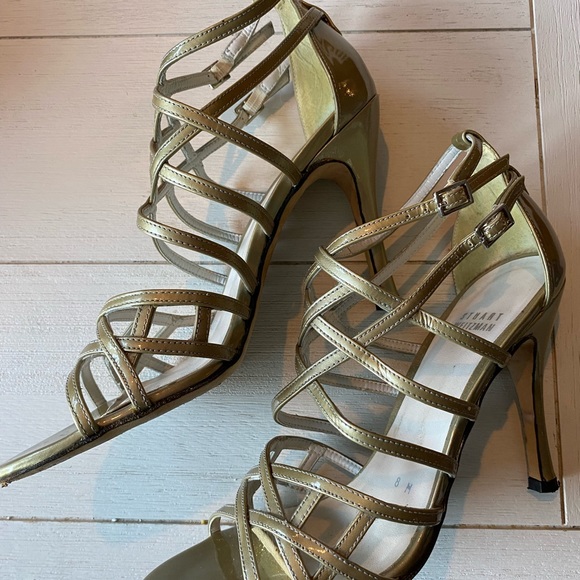 Sexy, strappy leather heels. Great for weddings or fancy date night. - Picture 7 of 12